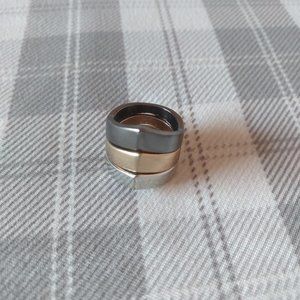 Tri-Color Triangular Ring (Size Small/Medium)